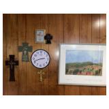 Clock, Crosses & Pictures Decorations