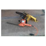 Black & Decker trimmer, McCulloch chainsaw