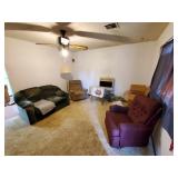 Loveseat,recliners,entertainment center