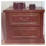 Sherwood Dark Cherry Nightstand w/ Alarm Clocks