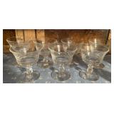 (7)- Vtg. American Fostoria Century Sherbets