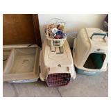 Pet Mate Carrier, Litter Box & Single Litter Box