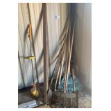 Rack, Shovels, Craftsman WeedEater ETC.