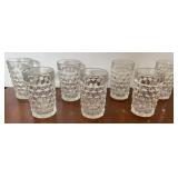(7)- Vintage American Fostoria Tea Glasses Cubist