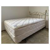 Queen Brass Headboard & Hollywood frame