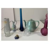 Vintage Fraunfelter Ceramic Teapot, Vases, & ETC.