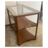 Wooden/Glass End Table