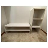 White Shoe Rack and 2 Shelf Cubby