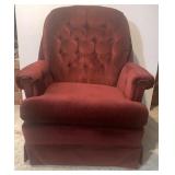 Maroon Swivel Rocker Chair