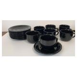 Black Coffee Cups  & Saucer