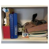 Binders, Electric Pencil Sharpener & Misc Office