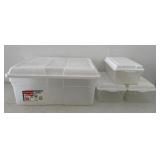 Rubbermaid Plastic Container w/3 Small Containers
