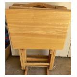 Set of Wooden TV Trays