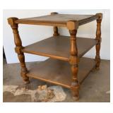 Wooden 2 Shelf Side Table