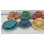 Fiesta Mugs, Saucers, & Salad/Fruit Plate
