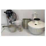 Coffee Kettle, Foley Sift, Salad Spinner, &ETC.