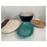 Ceramic Mixing Bowl Set  & Serving Plates