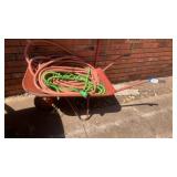 Water Hoses and Wheel Barrel