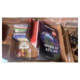 DVDs, VHS, Jesus Book, & World Atlas