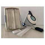 Spartus Magnifying Lamp &  Verilux Happy Skin