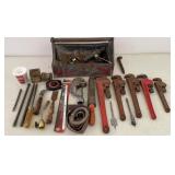 Pipe Wrenches, Pipe Cutter, Sandpaper Misc Tools