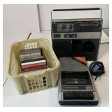 GE & Sharp Cassette Players & Cassette Tapes
