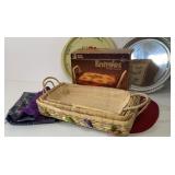 Anchor Hocking Entrees & Nesting Vintage Wickers