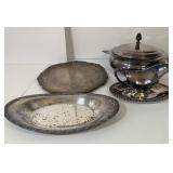 Sheffield Silver-plated Casserole, Trays, Gravy