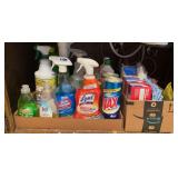 Ajax, Trash Bags, Glass Cleaner, Lysol ETC.