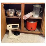 Vtg. Sears Mixer w/accessories & Rival Crock-pot