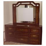 Sherwood Dark Cherry Dresser w/ Mirror