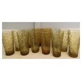 12 Anchor Hocking Milano Honey Gold Tumblers