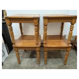 4 Oak End Tables