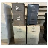 4 HON Metal two drawer Filing Cabinets