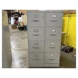 Metal 4 drawer file cabinets