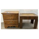 Wood Nightstand & Side Table