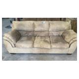 Used Tan Microfiber Sofa
