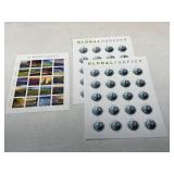 O Beautiful & Global Forever Stamp Sheets