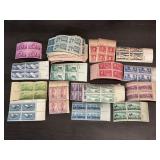 Vintage US Postage Stamp Plate Blocks