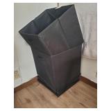 Set of 7 Black Fabric Storage Bins