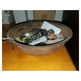 Vintage Bowl with Assorted Items