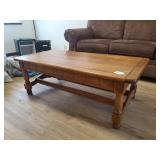 Oak Coffee Table with Turned Legs