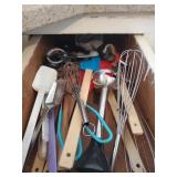 Kitchen Utensil Lot - Knives, Whisk, More