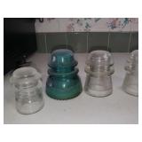 6 - glass Insulators 6 - glass Insulators