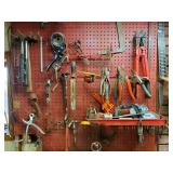 Pegboard, Hammers, Bolt Cutters, Pliers