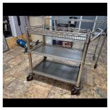 Metal Rolling Utility Cart 3-Tier Storage
