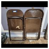 3 -  Metal Folding Chairs