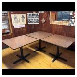 Three Square Laminate Top Tables