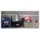 3 Gal Beverage Dispenser, Bowls, Forks, etc.