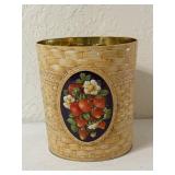 Vintage Metal Embossed Fruit Waste Basket